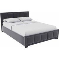 Vida Designs Vanita Double Fabric Bed Dark Grey 2 , Grey