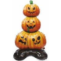 Global Gizmos Halloween Pumpkin Foil Balloon, Orange