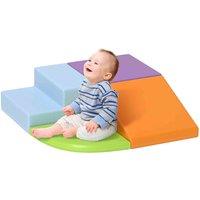 Homcom 4-piece Soft Play Set Climb And Crawl Foam Activity Toys Orange, Orange