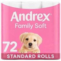 Andrex Gentle Clean Puppies On Roll Recycled Toilet Paper 72 Rolls, White