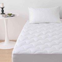 Glamhaus Quilted Mattress Topper Single, White