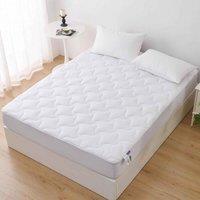 Glamhaus Quilted Mattress Topper Super King, White