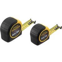 Stanley Fatmax Twin Pk Tape Measure 5M 16 8M 26, Multi