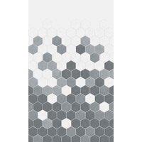 Kinewall Grey Monochrome Hexagon Bathroom Wall Panel 1250 x 2500mm, Grey