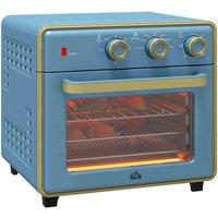 Homcom 20L Mini Oven With Adjustable Temperature, 60 Min Time 1400W, Blue