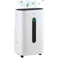 Homcom 20L/Day Quiet Air Dehumidifier With Purifier, Timer, For Home Laundry, White