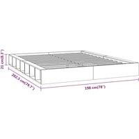 Vidaxl Bed Frame Without Mattress 180X200 Cm Super King Size Solid Wood, Brown