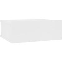 vidaXL Floating Nightstand White 40x30x15cm Engineered Wood, White