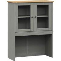 vidaXL Dresser Top Vigo Grey 78x30x100 cm Solid Wood Pine, Grey