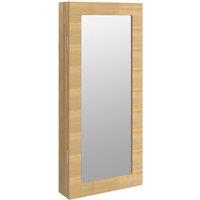 vidaXL Mirror Jewellery Cabinet Wall Mounted 30x8.5x67 cm, Brown