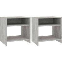 vidaXL Bedside Cabinets 2 Pcs Concrete Grey 40x30x40 cm Engineered Wood, Grey