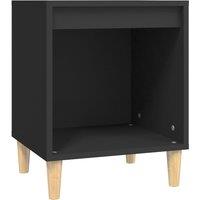 vidaXL Bedside Cabinet Black 40x35x50 cm Engineered Wood, Black