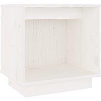 vidaXL Bedside Cabinet White 40x30x40 cm Solid Wood Pine, White
