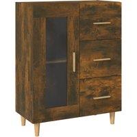 vidaXL Sideboard Smoked Oak 69 5x34x90 cm Engineered Wood, Brown