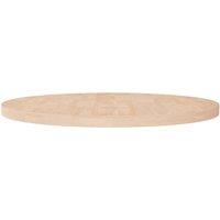 Vidaxl Round Table Top 90X4 Cm Untreated Solid Wood Oak, Brown
