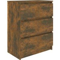 vidaXL Sideboard Smoked Oak 60x35x76 cm Engineered Wood, Brown