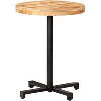 vidaXL Bistro Table Round 60x75 cm Rough Mango Wood, Brown