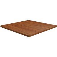 Vidaxl Square Table Top Dark Brown 80X80X2.5Cm Treated Solid Wood Oak, Brown