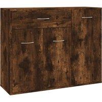 vidaXL Sideboard Smoked Oak 88x30x70 cm Engineered Wood, Brown