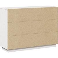 vidaXL Sideboard White 110.5x35x80 cm Solid Wood Pine, White