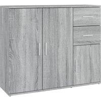 vidaXL Sideboard Grey Sonoma 91x29.5x75 cm Engineered Wood, Grey