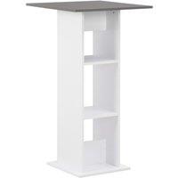 Vidaxl Bar Table White And Anthracite Grey 60X60X110 Cm, White