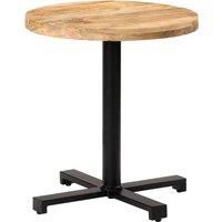 Vidaxl Bistro Table Round 70X75 Cm Rough Mango Wood, Brown
