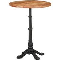 Vidaxl Bistro Table 60X76 Cm Solid Acacia Wood, Brown