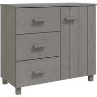 vidaXL Sideboard Hamar Light Grey 90x40x80 cm Solid Pinewood, Grey