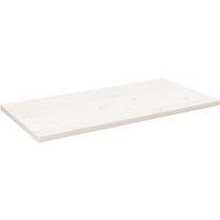 Vidaxl Table Top White 100X50X2.5 Cm Solid Wood Pine Rectangular, White