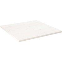 Vidaxl Table Top White 90X90X2.5 Cm Solid Wood Pine Square, White