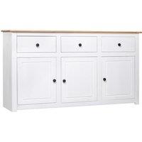 vidaXL Sideboard White 135x40x80 cm Solid Pinewood Panama Range, White