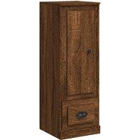 Vidaxl Highboard Brown Oak 36X35.5X103.5 Cm Engineered Wood, Brown