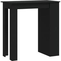 vidaXL Bar Table With Storage Rack Black 102x50x103.5 cm Engineered Wood, Black