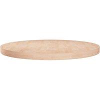 Vidaxl Round Table Top 80X4 Cm Untreated Solid Wood Oak, Brown