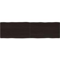 Vidaxl Table Top Dark Brown 180X50X 2-6 Cm Treated Solid Wood Live Edge, Brown