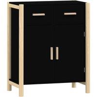 Vidaxl Sideboard Black 62X38X75 Cm Engineered Wood, Black