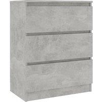 Vidaxl Sideboard Concrete Grey 60X35X76 Cm Engineered Wood, Grey
