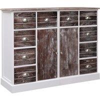 vidaXL Sideboard With 10 Drawers Brown 113x30x79 cm Wood, Brown