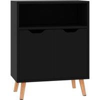 vidaXL Sideboard High Gloss Black 60x30x72 cm Engineered Wood, Black
