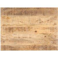 Vidaxl Table Top Solid Mango Wood 25-27 Mm 80X60 Cm, Brown