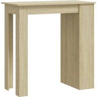 vidaXL Bar Table With Storage Rack Sonoma Oak 102x50x103.5cm Engineered Wood, Multi