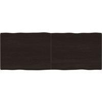 Vidaxl Table Top Dark Brown 160X60X 2-4 Cm Treated Solid Wood Live Edge, Brown