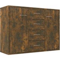 vidaXL Sideboard Smoked Oak 88x30x65 cm Engineered Wood, Brown