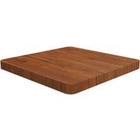 Vidaxl Square Table Top Dark Brown 50X50X4Cm Treated Solid Wood Oak, Brown