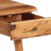 vidaXL Writing Table Solid Acacia Wood 110x50x76 cm, Brown