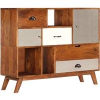 vidaXL Sideboard 115x35x86 cm Solid Acacia Wood, Multi