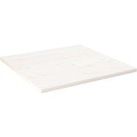 Vidaxl Table Top White 80X80X2.5 Cm Solid Wood Pine Square, White