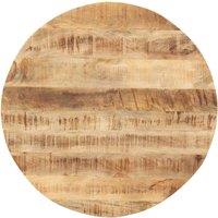 Vidaxl Table Top Solid Mango Wood Round 15-16 Mm 70 Cm, Brown