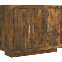 vidaXL Sideboard Smoked Oak 92x35x75 cm Engineered Wood, Brown